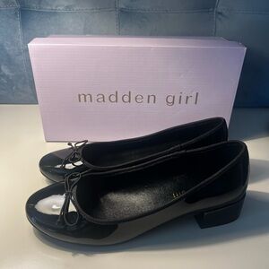 Madden Girl Glossy Black Heels